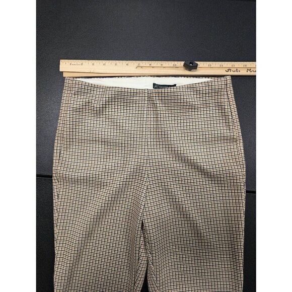 ADRIENNE VITTADINI Womens Size 6 Black & Cream Plaid Checkered Dress Pants - Picture 7 of 8